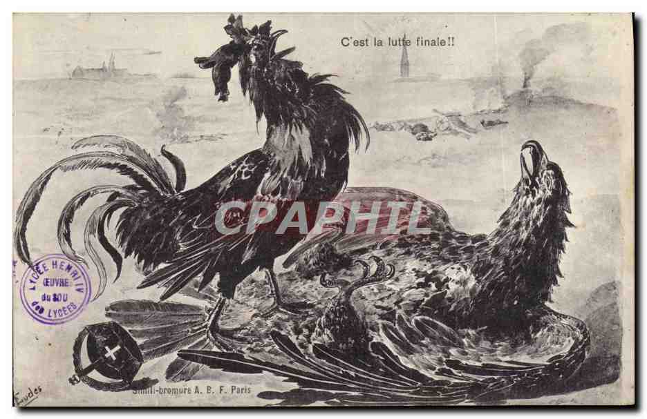 CPA Coq Aigle C'est la lutte finale Militaria