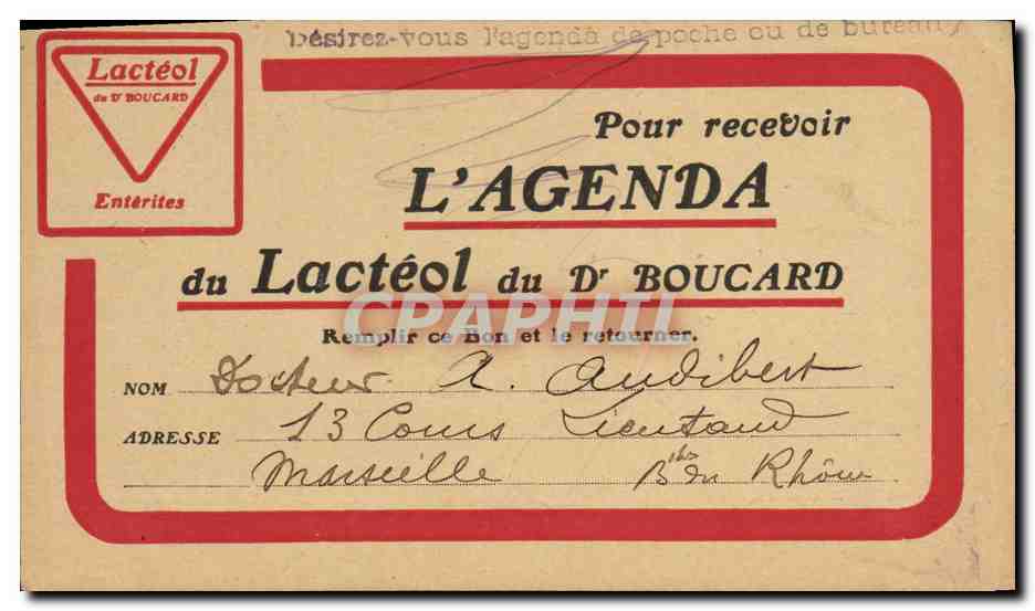 L'Agenda du Dr Boucard — Laboratoire du Dr Boucard, Paris