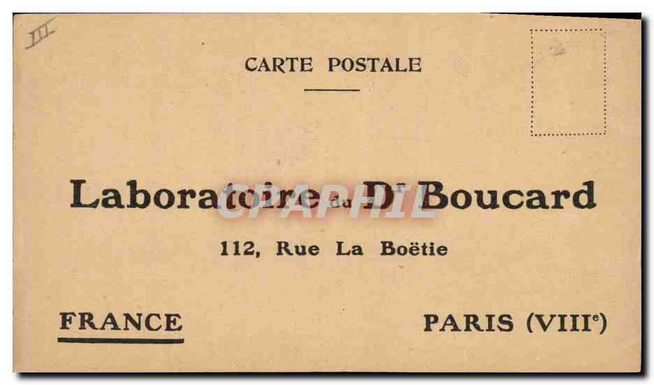 L'Agenda du Dr Boucard — Laboratoire du Dr Boucard, Paris — Rückseite