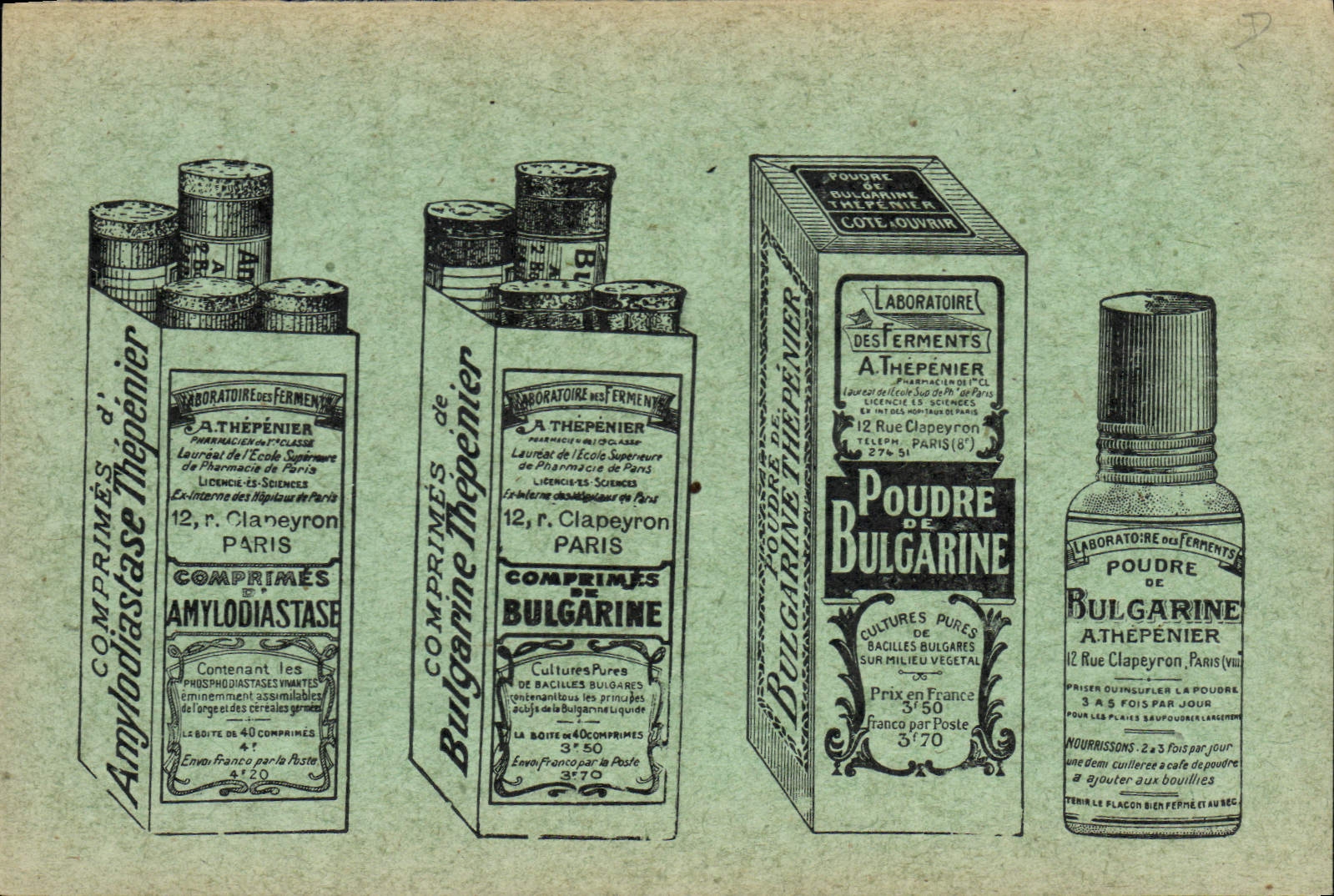 CPA Sante Poudre de Bulgarine Docteur Thepenier Rue Clapeyron Paris 