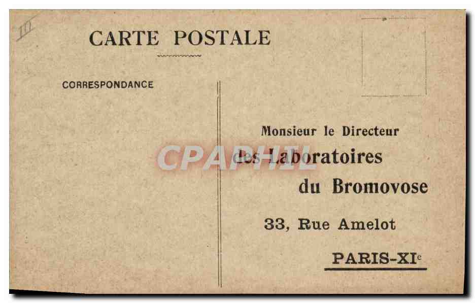 Bromovose — Échantillon de ferrovose — Laboratoires du Bromovose, Paris-XIe — Rückseite