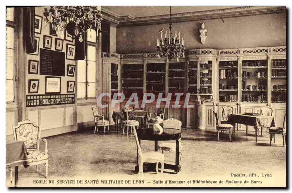 CPA Sante Militaria Ecole du service de sante militaire de Lyon Salle d'honneur et bibliotheque de Madame du Barry