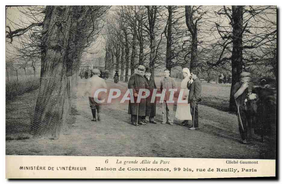 La grande Allée du Parc — Maison de Convalescence, 99 bis, rue de Reuilly, Paris — Cliché Gaumont