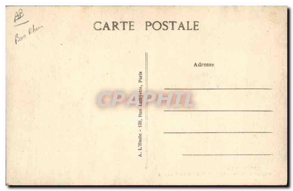 Strasbourg - Hôpital Militaire Gaujot - Une Salle de Malades — Rückseite