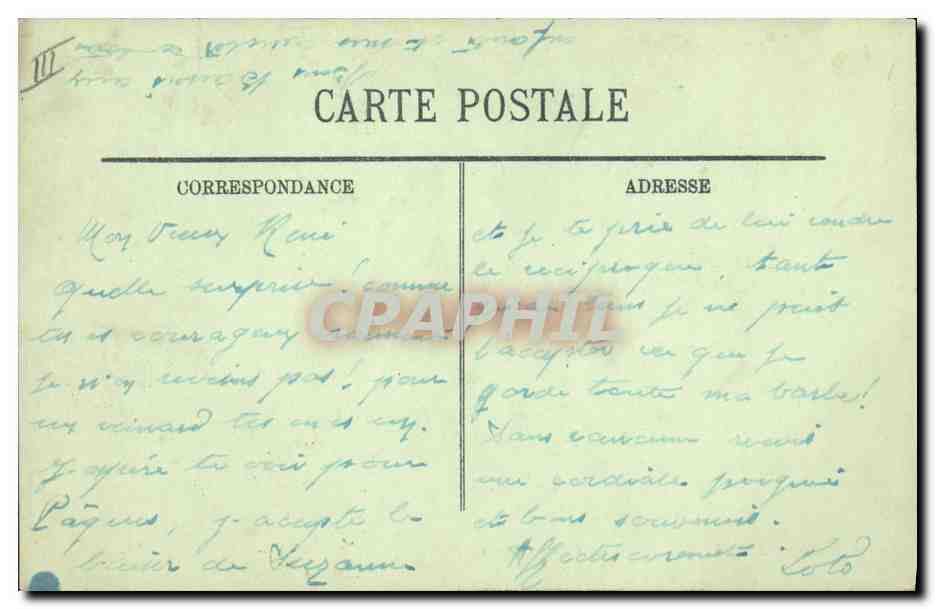 CPA Bateau La Gloire  — Verso