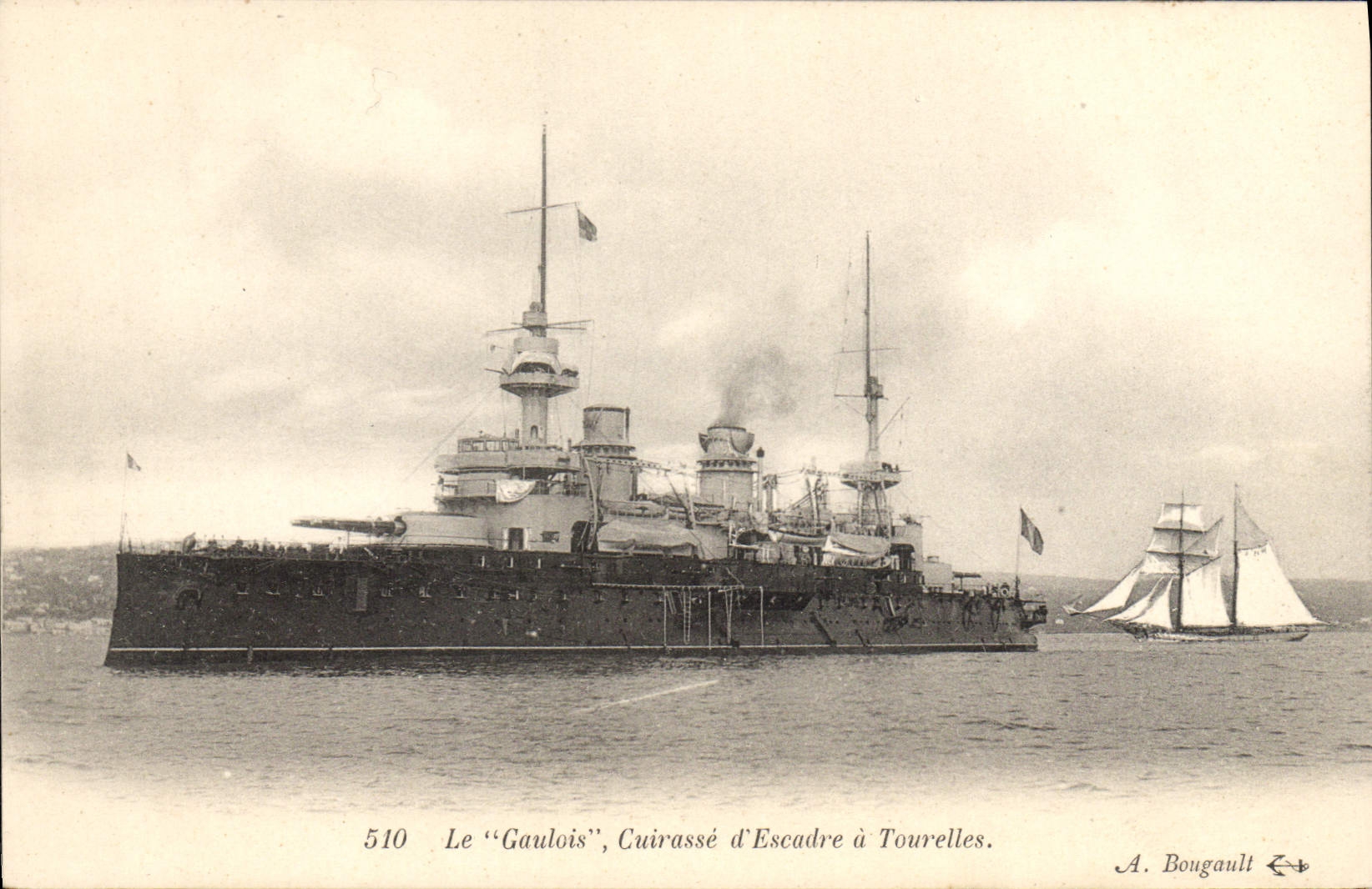 Le « Gaulois », Cuirassé d'Escadre à Tourelles — A. Bougault, n° 510