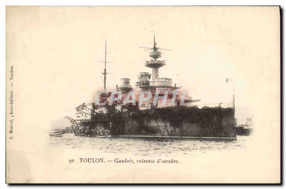 CPA Bateau Toulon Gaulois Cuirasse d'escadre
