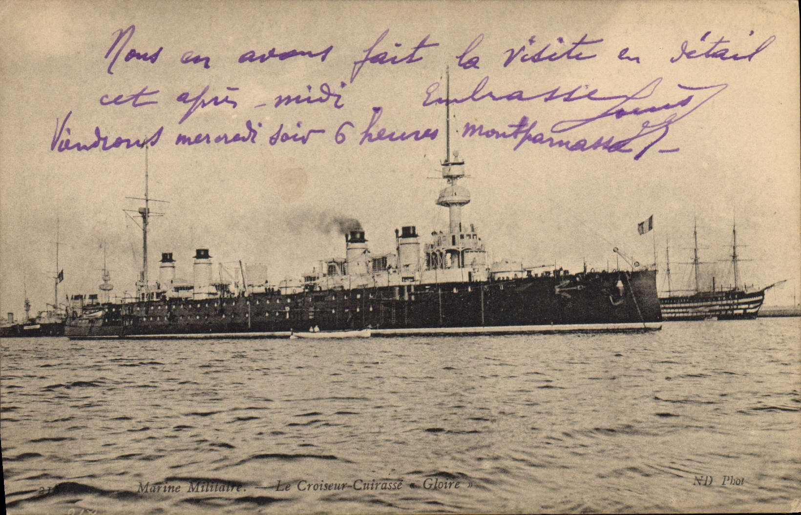 Le Croiseur-Cuirassé Gloire — Marine Militaire — ND Phot