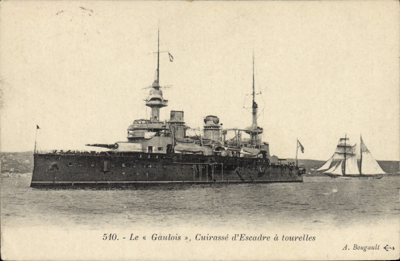 Le « Gaulois », Cuirassé d'Escadre à tourelles — A. Bougault, n° 510
