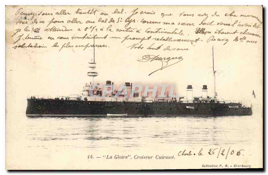 CPA Bateau La Gloire Croiseur Cuirasse