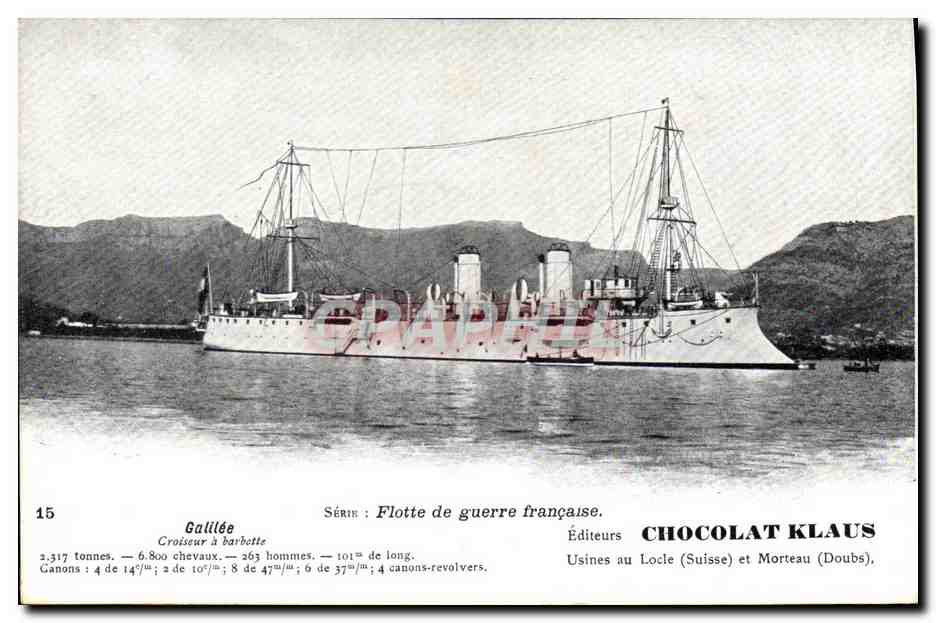 CPA Bateau Galilee Croiseur a barbette