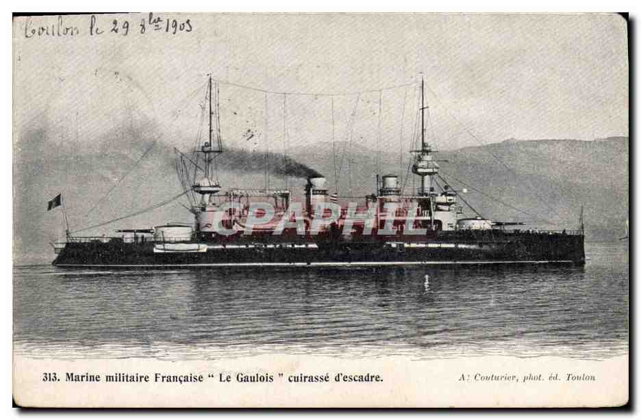 CPA Bateau La Gaulois Cuirasse d'escadre