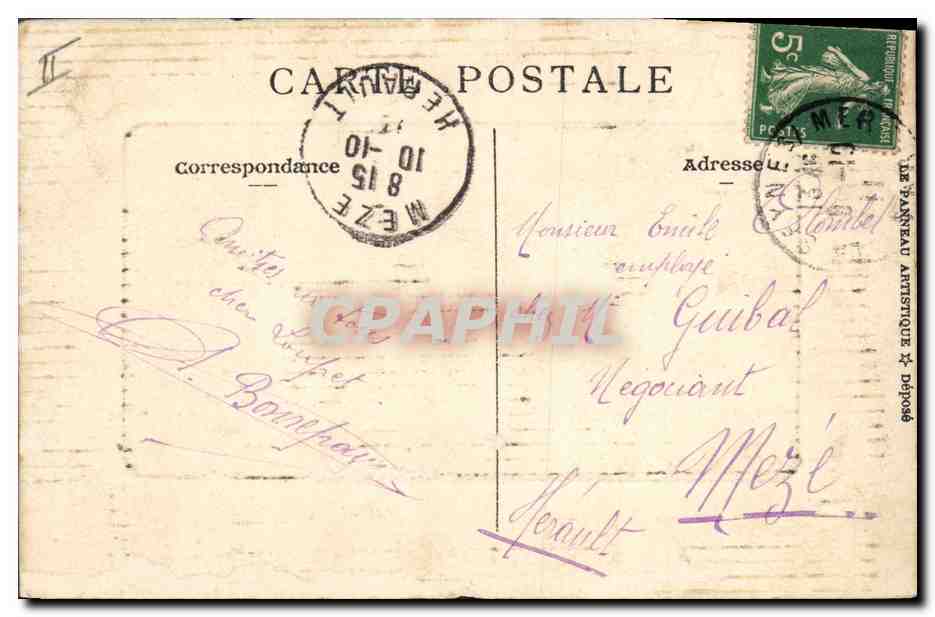 CPA Bateau Gaulois — Verso