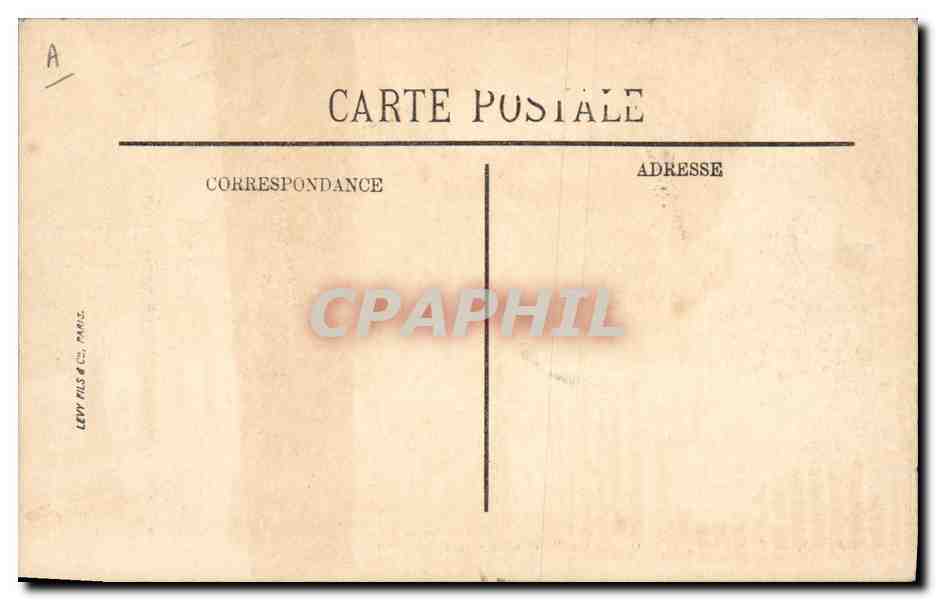 CPA Bateau Brest Le chateau et le Guichen Croiseur protege — Verso