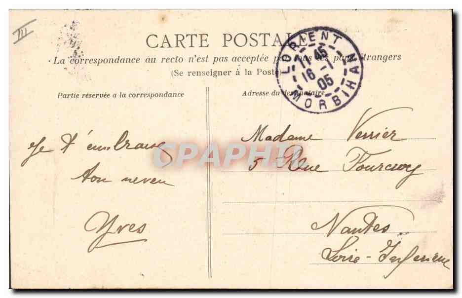 CPA Bateau Croiseur Cuirasse La Gloire — Verso