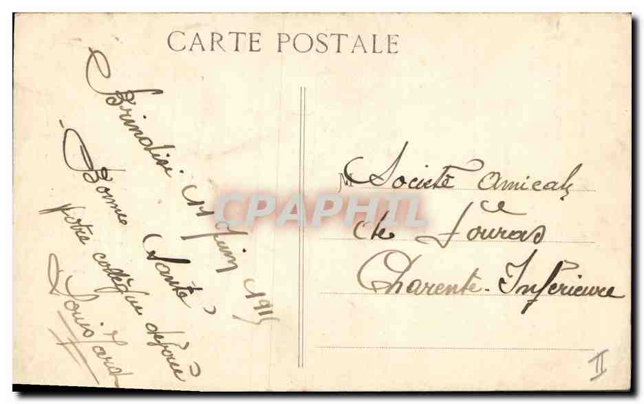 CPA Bateau Leon Gambetta Croiseur Francais de 1er rang par grosse mer — Verso