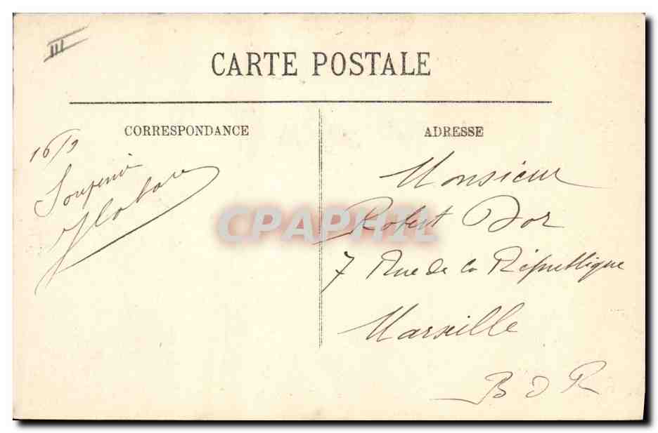 CPA Folklore Alsace Type d'Alsacienne  — Verso