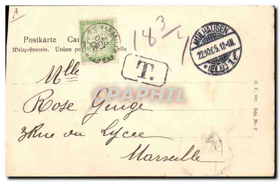 CPA Folklore Alsace Costumes Alsaciens  — Verso