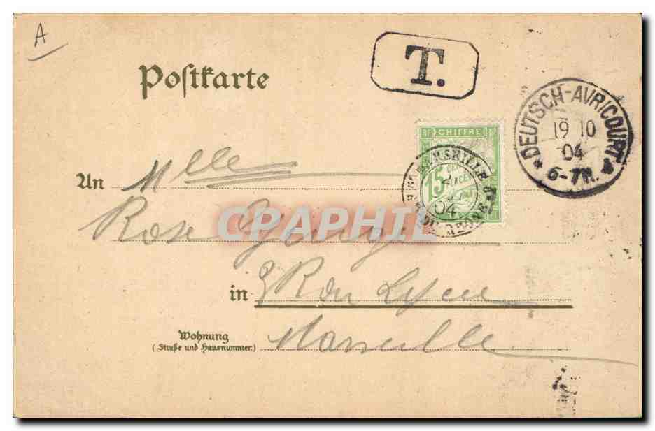 CPA Folklore Alsace Alsacienne et Lorraine  — Verso