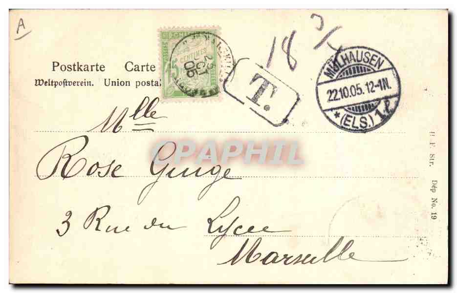 CPA Folklore Alsace Costumes Alsaciens  — Verso