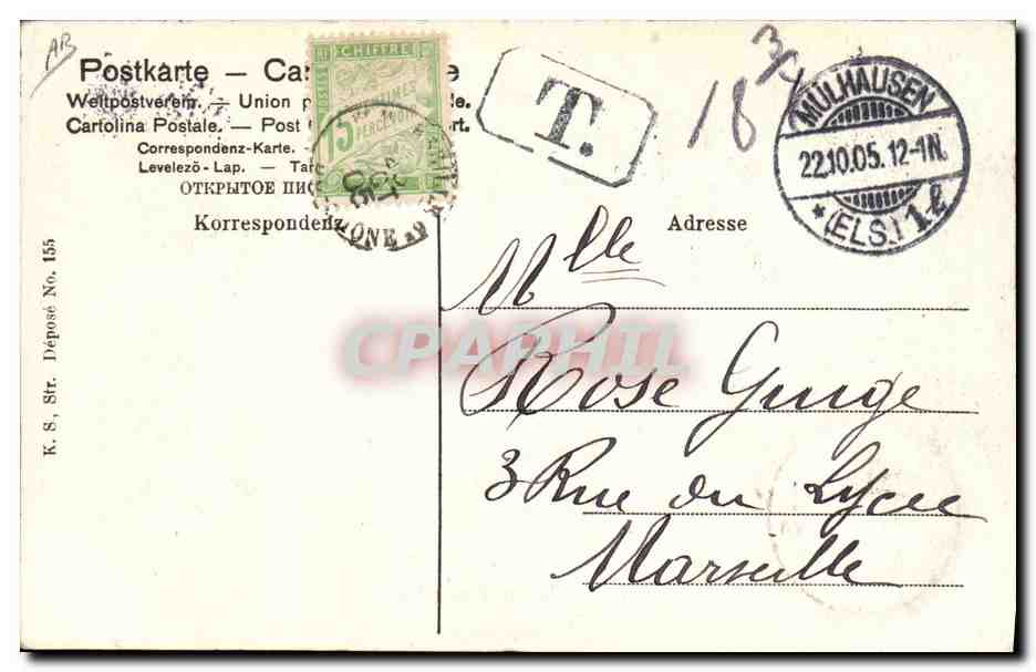 CPA Folklore Alsace Geispolsheimer Prozession  — Verso