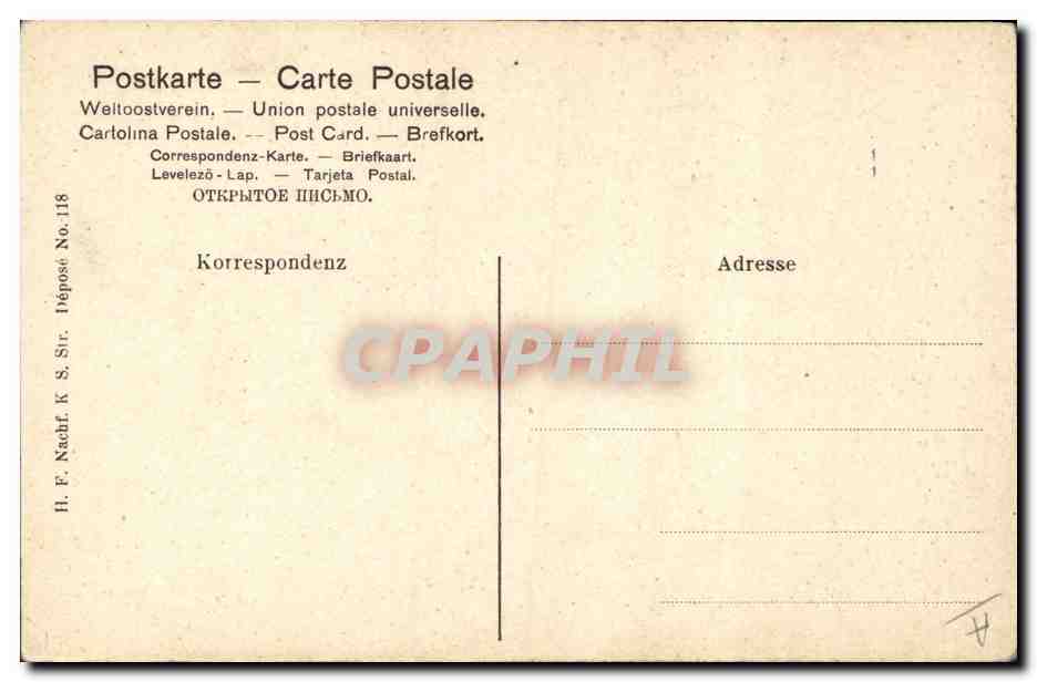 CPA Folklore Alsace Costumes Alsaciens  — Verso