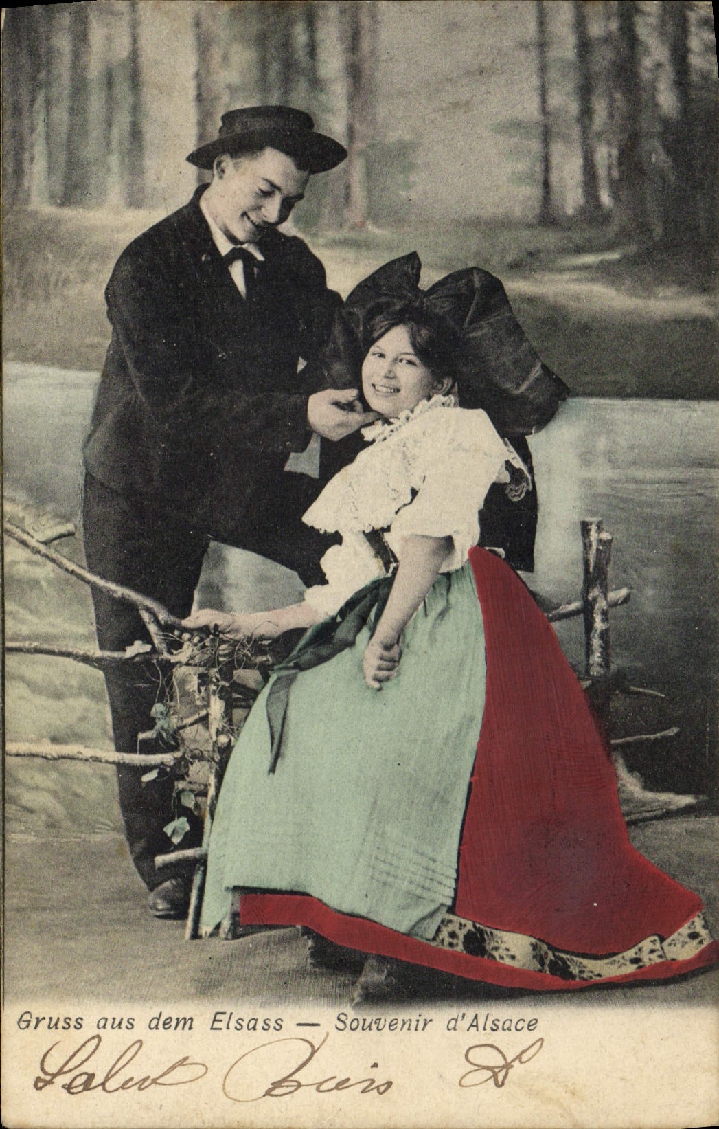 CPA Folklore Alsace 