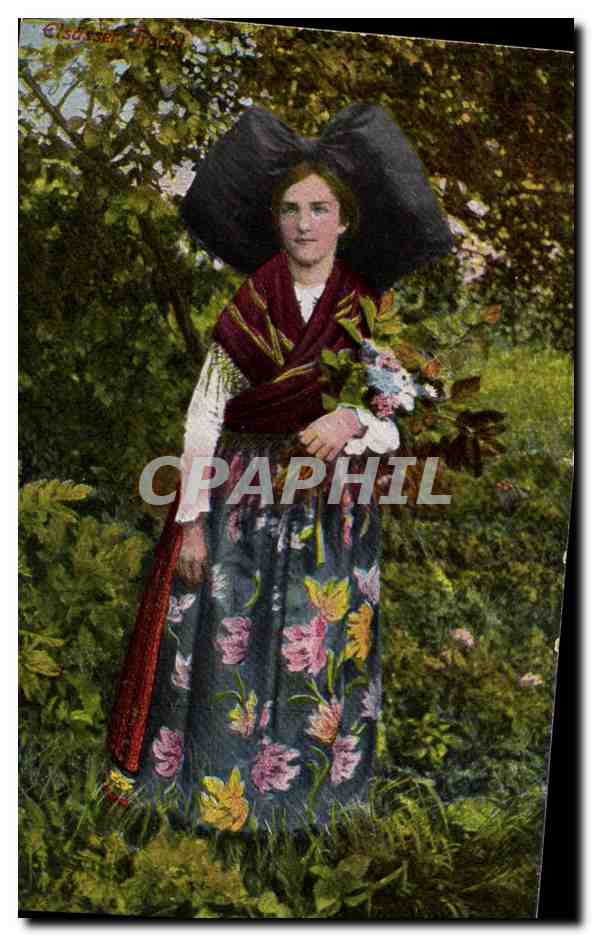 CPA Folklore Alsace Alsacienne 
