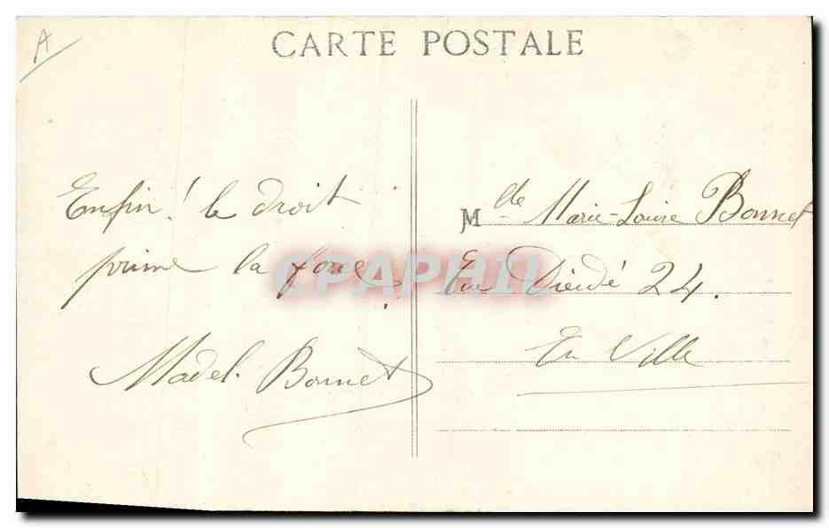 CPA Folklore Alsace La triple entente Enfin !  — Verso