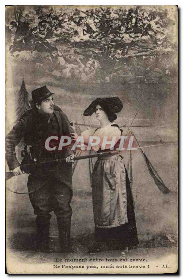 CPA Folklore Alsace Alsacienne Militaria 