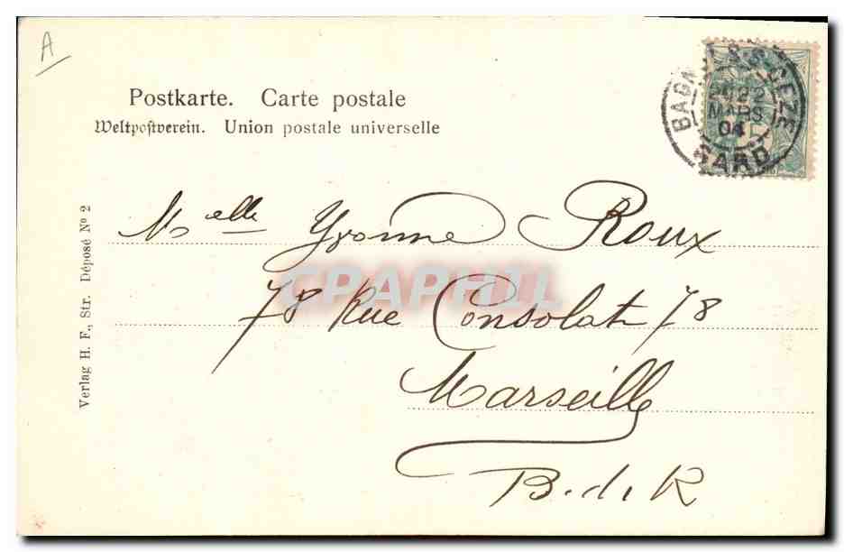 CPA Folklore Alsace Costumes Alsaciens  — Verso