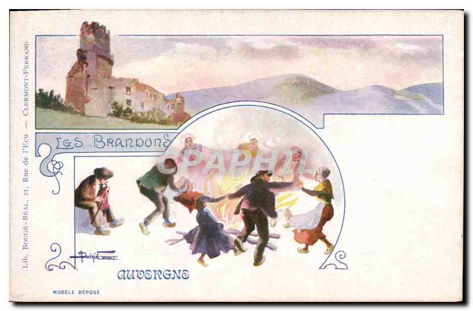 CPA Fantaisie Illustrateur Auvergne Les Brandons
