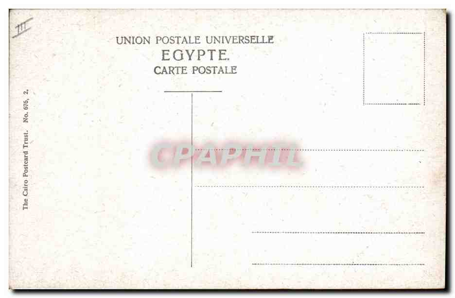 CPA Fantaisie Orientalisme Egypt Egypte — Rückseite