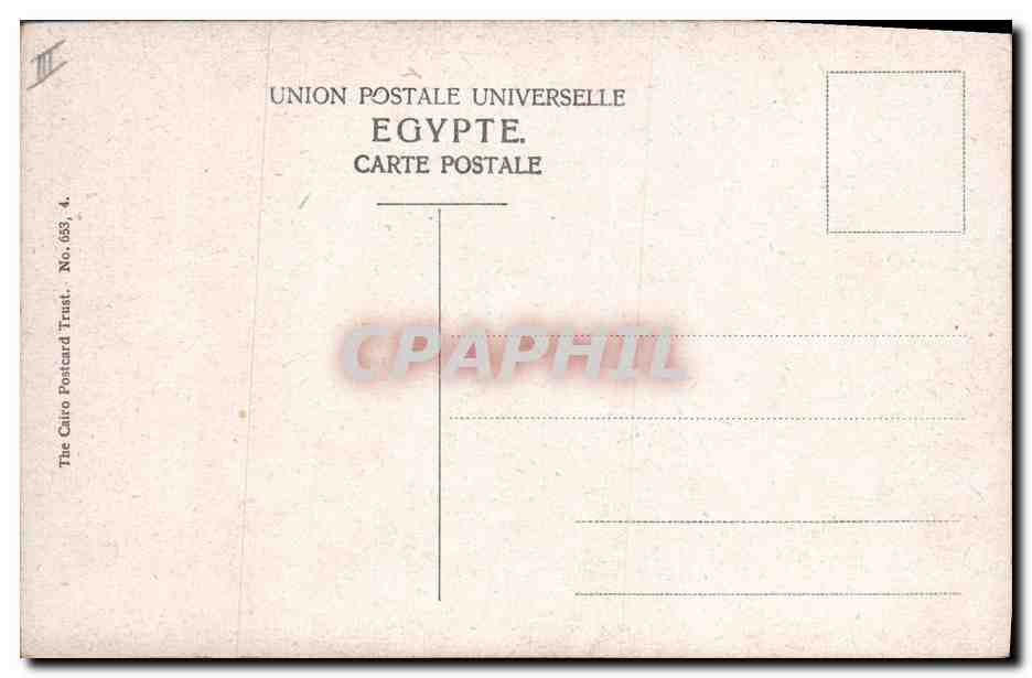 CPA Fantaisie Orientalisme Egypt Egypte — Rückseite