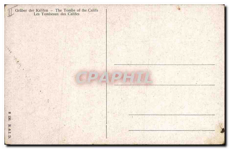 CPA Fantaisie Orientalisme Egypt Egypte — Rückseite