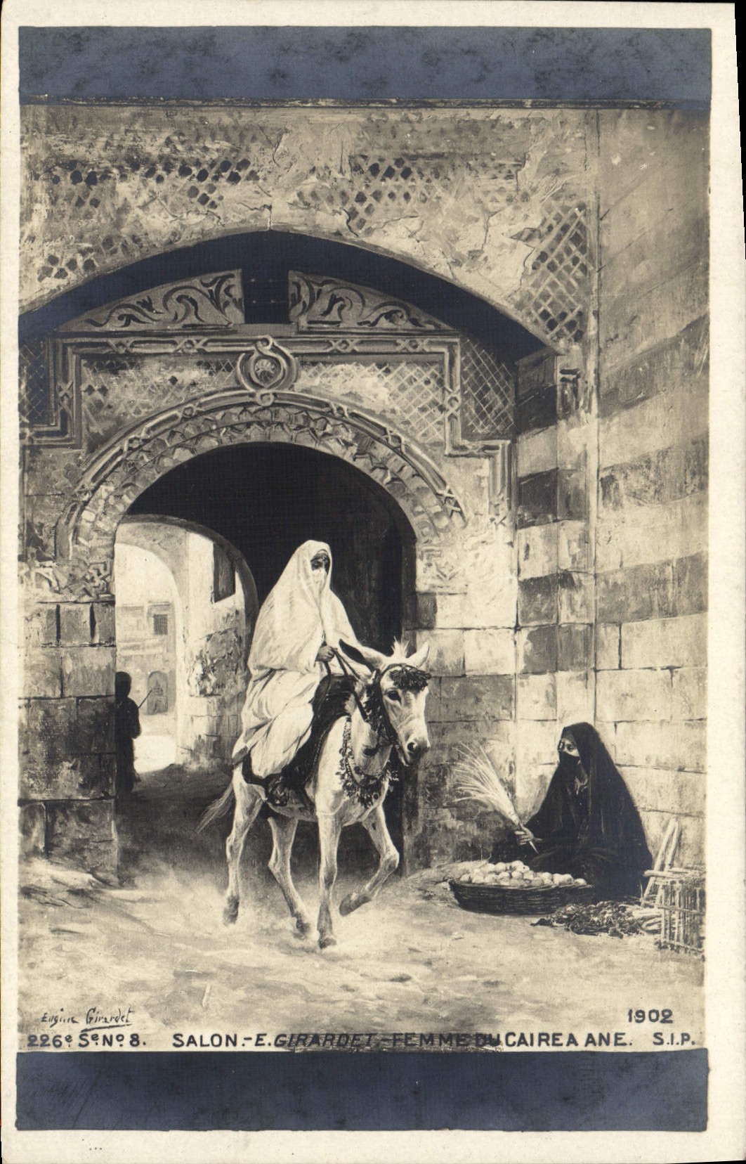 Femme du Caire à Ane — Salon E. Girardet — Éditeur S.I.P. n°8