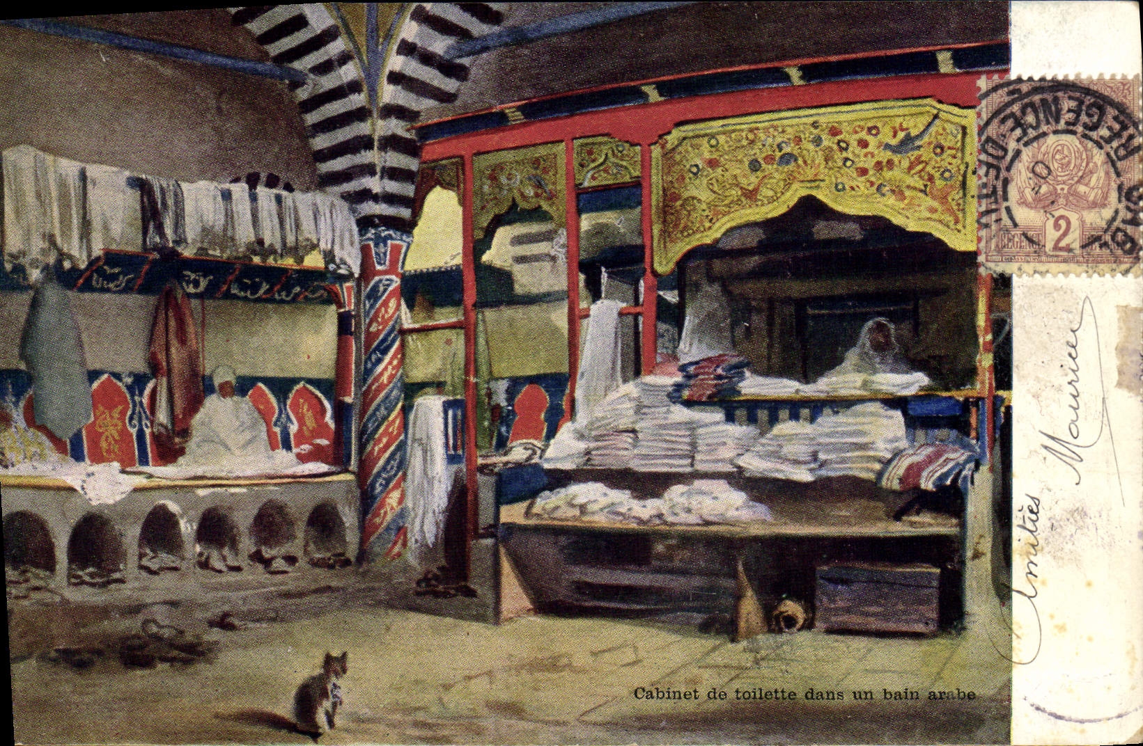 Cabinet de toilette dans un bain arabe — Amitiés Mauriès — Série II, n° 9