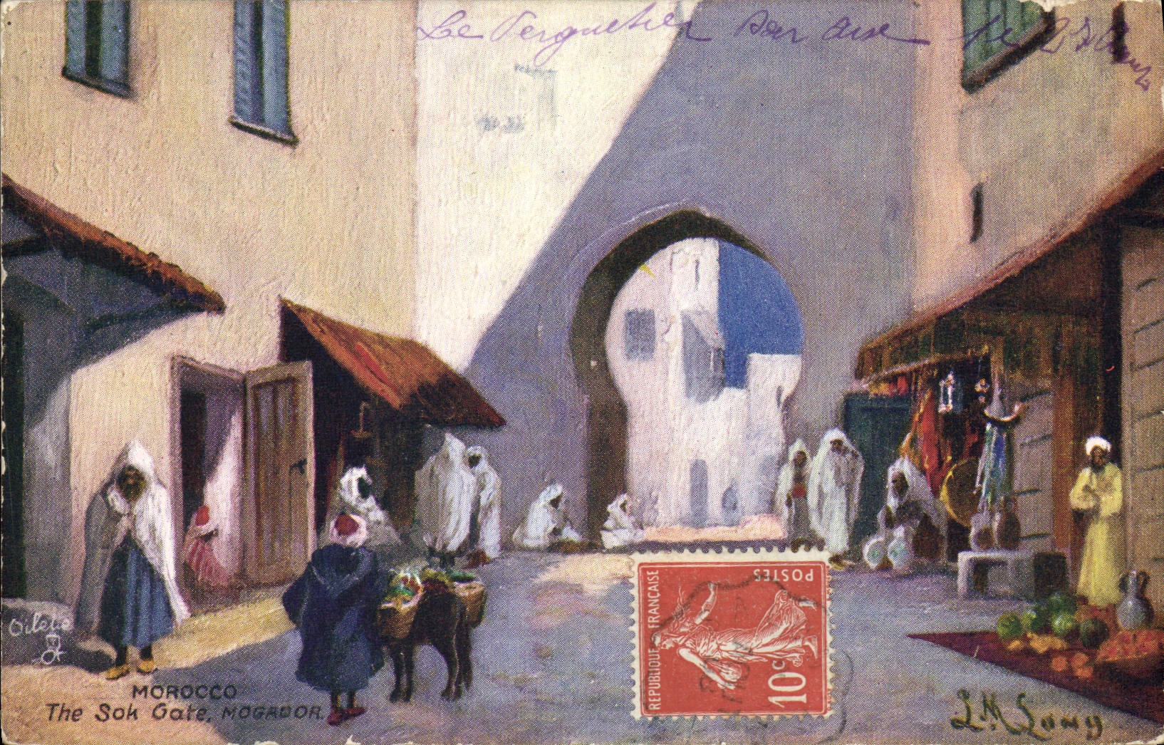 Le Berguecher Porte — Le Sok Gate, Mogador — Tuck's Post Card, seria II