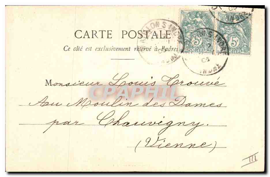 Enfant en uniforme — Les Voyelles — Phototypie A. Bercette & Cie — Nancy — Rückseite