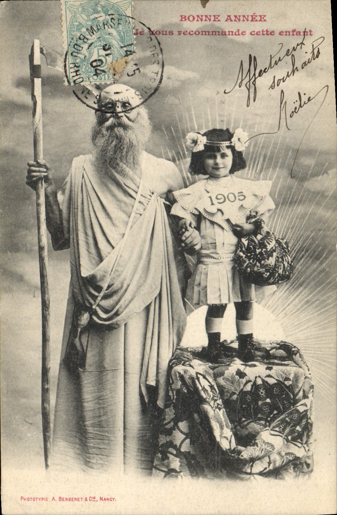 Saint Nicolas — enfant — Phototypie A. Bergeret & Cie, Nancy
