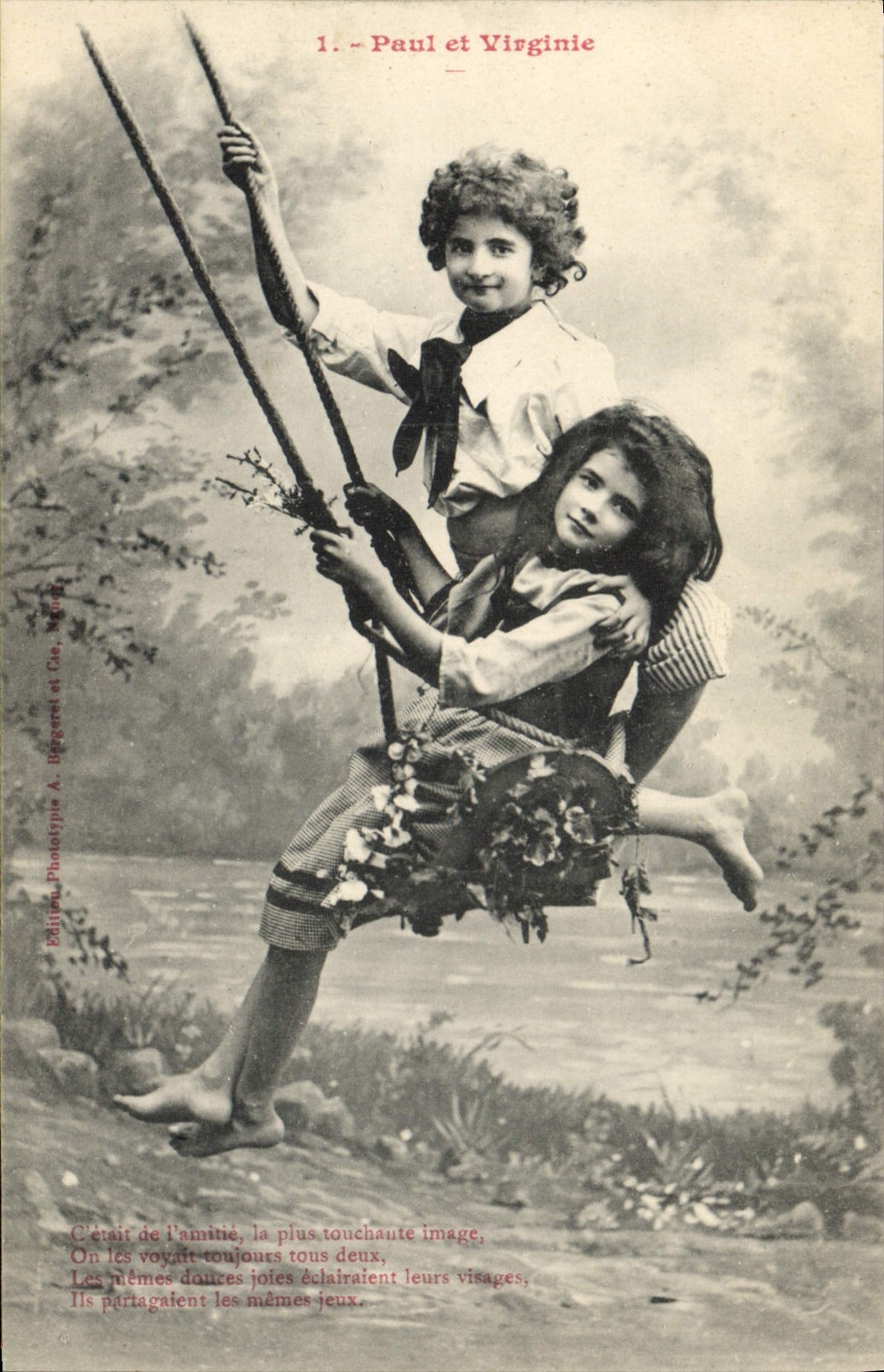 CPA Fantaisie Enfant Paul et Virginie