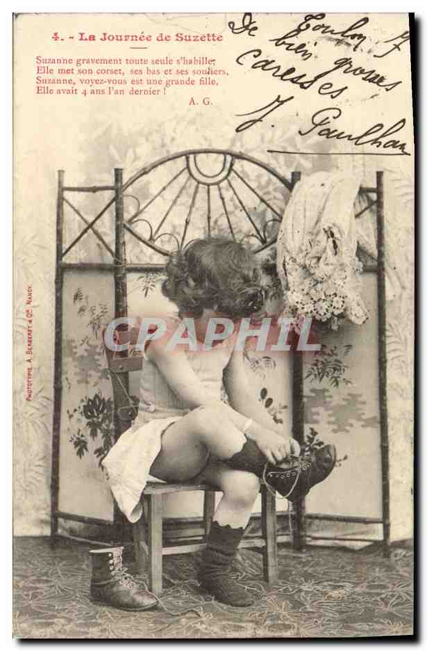 CPA Fantaisie Enfant La journee de Suzette