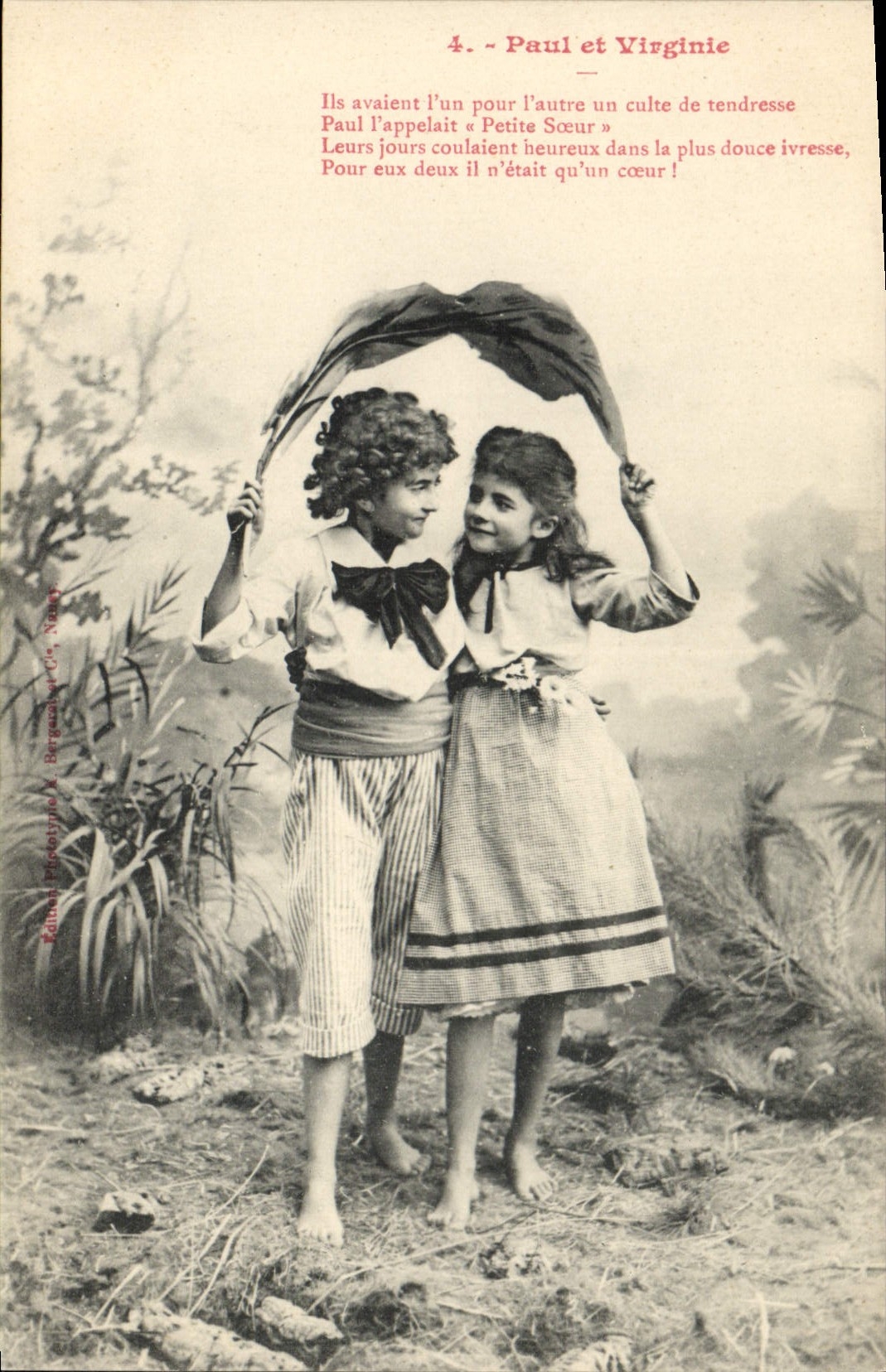 CPA Fantaisie Enfant Paul et Virginie