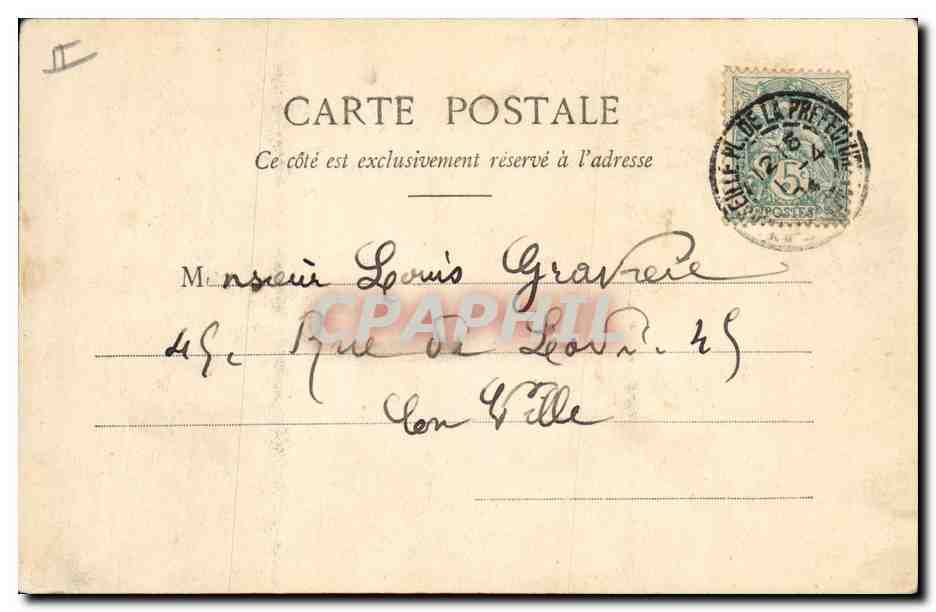 CPA Fantaisie Enfant Poisson d'avril — Verso