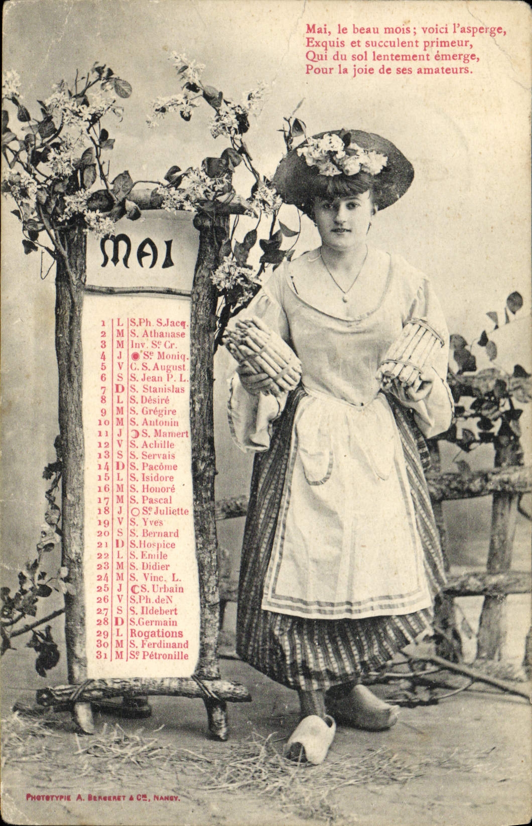 CPA Fantaisie Femme Mai