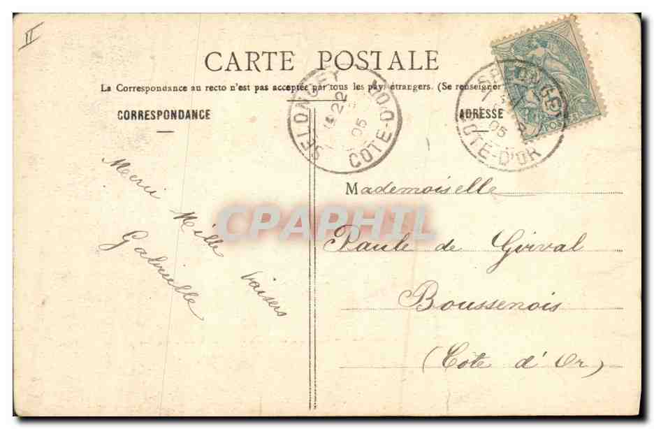 CPA Fantaisie Femme Mai — Verso