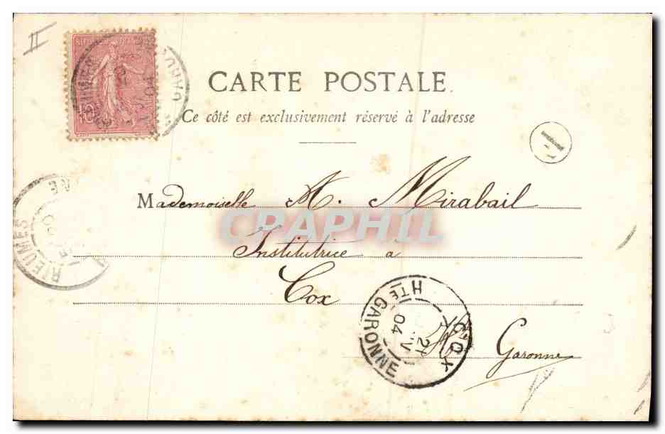 Fête — Bonne Fête à Joséphine Darnauc — Phototype A. Bessert & Cie, NANCY — Verso