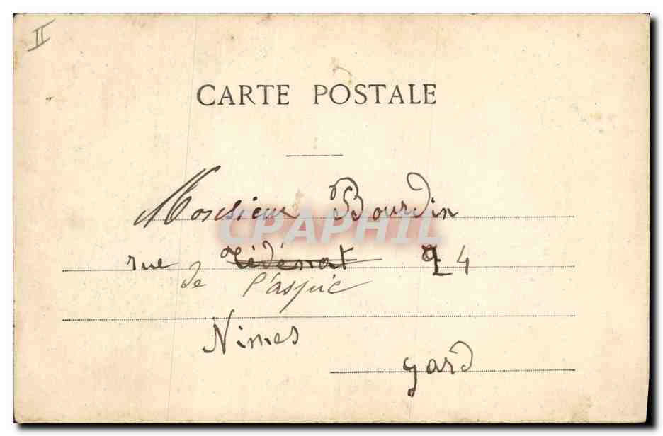 CPA Fantaisie Femme Heritage Poisson d'Avril  — Rückseite