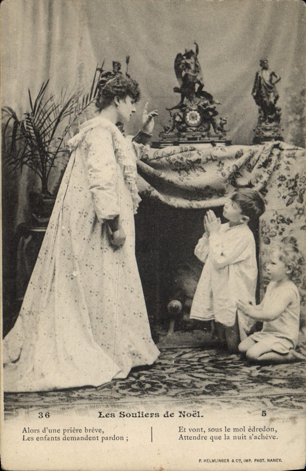 CPA Fantaisie Enfants Les souliers de Noel 