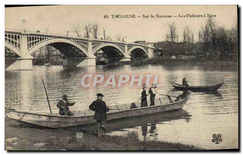 Toulouse — Sur la Garonne — Les Pêcheurs à ligne